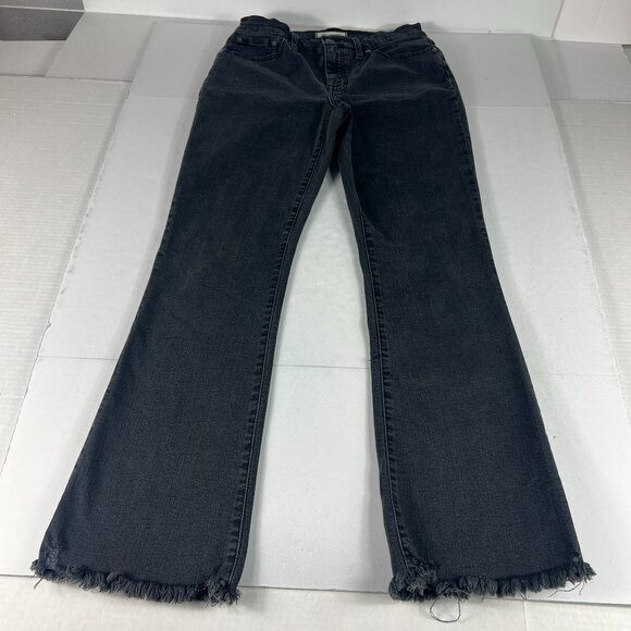 Madewell Jeans Women's Tall 29x29* Cali Demi Boot Cut Black Faded Denim Tag 28 T - Picture 1 of 16